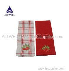 Embroidered Waffle Kitchen Towel 100%cotton