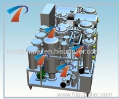 Car used engine oil distillation plant to get base cleaned oil, newly advanced technology without clay and acid, low pow