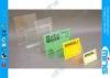 Customized Slant Back Clear Acrylic Display Stands , Supermarket Sign Holder