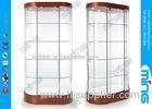 Five Shelves Glass Display Showcases with Locking Sliding Door