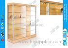 Rectangular Wall Glass Display Showcases with Divider , 10 Shelves