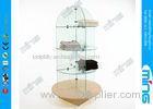 Retail Shop ECO Glass Display Counter with 30 inch Diameter , Bullet Style