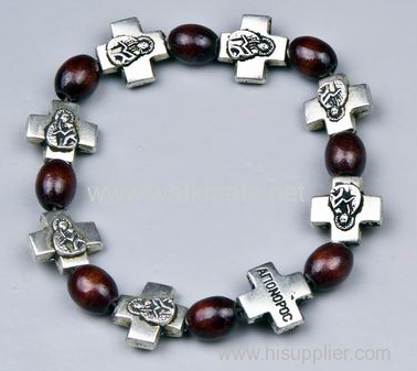 Jesus Charms pendant Wooden beads Bracelet