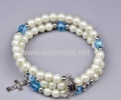 Glass Religious Pearl Bracelet