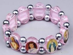 2013 popular custom plastic religion bracelet