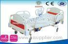Mobile Adjustable Hospital Beds With 4pcs ABS Side Rails , Two Manual Crank