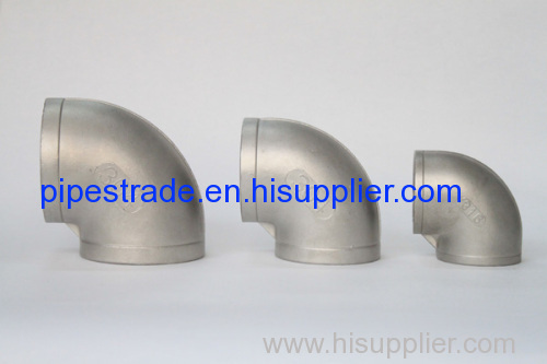 casting ss 304and 304L pipe fittings 90° elbow