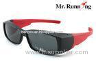 Red Frame Unisex Eye Protection Over Glasses Sunglasses For Climbing