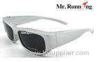 Luxurious Adult Protective Polarized Fit Over Sunglasses With White Frame