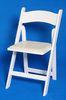 Party UV Protection Wood Folding Chair , White / Black Armless Solid Wood Wedding Chair
