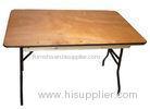 Modern Rectangular Plywood Folding Banquet Tables With T-Mould Edging BIFMA