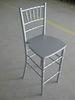 Wooden Bar Stool , Silver Metallic Modern Stackable Wooden Dining Silla Tiffany