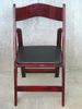 Modern Glossy Chocolate Solid Wood Folding Chair , Chair For Church Ballroom