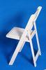 Contemporary White Resin Foldable Chair , Durable Padded Folding Garden Chair