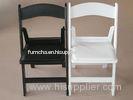 UV Resistant Plastic Resin Folding Chair , Fashion Black Hotel / Restaurant Chair