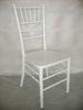 Fashion White Wooden Chiavari Chair , Armless Banquet Wooden UV Protection Chair