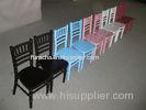 Indoor Dining Stackable Wood Chiavari Chair Glossy , Colourful ANSI Furniture Chair