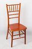 Armless Burgundy Wooden Chiavari Chairs , Wedding Banquet Silla Tiffany