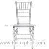 Indoor Dining Crystal Resin Clear Chiavari Chair Furniture ANSI , Hotel PC Silla Tiffany