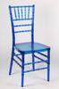 Waterproof Transparent Colourful Chiavari Chair , Armless Blue Durable Banquet Chair