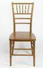 Indoor Dining KD Gold Resin Chiavari Chair / Metallic Armless Chair