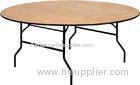 Modern Solid Plywood / Wood Banquet Tables With Steel Legs For Commercial Rental