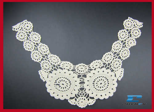 100%cotton collar lace for garments' backside