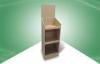 100% Eco - friendly Three Shelf POP Cardboard Display Stands For CD & Books