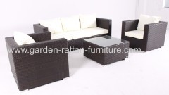 Garden rattan furniture sofa brown wicker