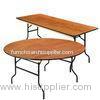 Fashion Yellow Waterproof Plywood Folding Tables , Heavy Duty Ballroom Banquet Table