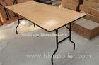 Glossy Wedding Plywood Folding Tables , Yellow Durable Table For Party BIFMA