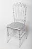 Fashion Armless Clear Resin Wedding Chairs , Waterproof Resin Pc Royal Chair For Party