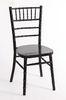 Contemporary Armless UK Wood Chiavari Chair , Hotel Banquet Black Stackable Chair