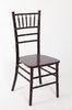 Dark Black Silla Tiffany Wedding Wooden Chairs , Mahogany Chiavari Chair