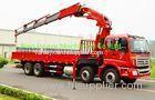 Red 16 Ton Truck Mounted Crane SQ16ZK4Q / Knuckle Truck Crane