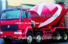 Red 8cbm 10cbm Mixer Trucks / 8x4 Concrete Mixer Trucks 336 Horsepower