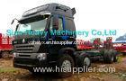 Sinotruk HOWO 8x4 Heavy Cargo Trucks / Diesel Box Stake Truck , Black