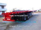 Flatbed Transport Semi Trailer Trucks 2 Axle , Four Double Container Trailer