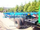 Green 2 Axles Semi Trailer Trucks / Skeleton Container Diesel Transport Trailer