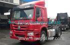 SINOTRUK HOWO 336hp Prime Mover Truck in Red , Unloading Diesel 4x2 Trucks