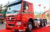 Sinotruk Howo 6X4 Prime Mover Truck 371HP , Red Unloading Trucks