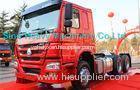 Sinotruk Howo 6X4 Prime Mover Truck 371HP , Red Unloading Trucks