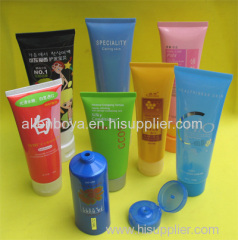 200ml high quality soft plastic tubes with labeling logo with clear flip cap