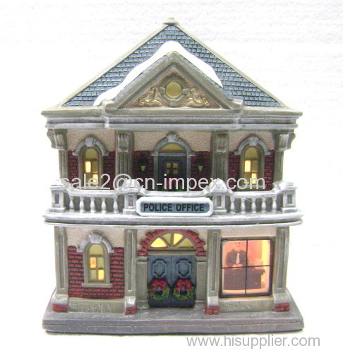 Ceramic xmas house decorations-DS1590E