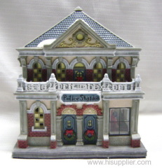 Polyresin Christmas House, Resin Christmas Village DS1568E