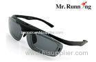 Cool Outdoor Mens Protective Polarized Cycling Sunglasses , Black PC Frame