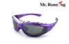 Purple / Grey Polycarbonate Frame Glasses , Sports Eyewear For Lady