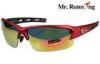 Cycling Sportsman Safe Sunglasses With Removable Plastic Mirror Lens
