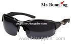 Black Climbing Protective Polarized Sport Sunglasses , UV400 Protection