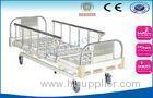 Manual Medical Bed , ICU Bed With Aluminium Head Foot Board And Guardrails